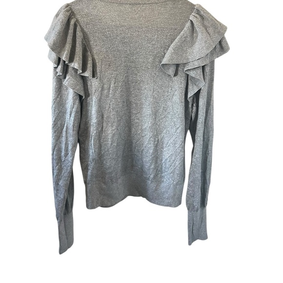 Veronica Beard Centre Metallic Ruffle Sweater - Picture 3 of 8
